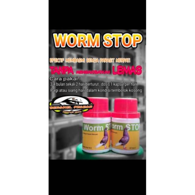 jamu vitamin obat cacing burung merpati dara lomba balap kolongan tomprang pos worm stop Baron