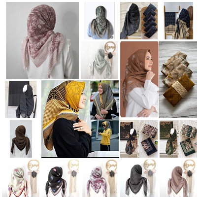 HIJAB SEGIEMPAT VOAL MOTIF LEOPARD MACAN PEGUNUNGAN BUTON KEYZ HIJAB KH0029