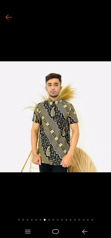Benang Raja Kemeja Batik Pria Hem Lengan Pendek Ukuran M L Xl