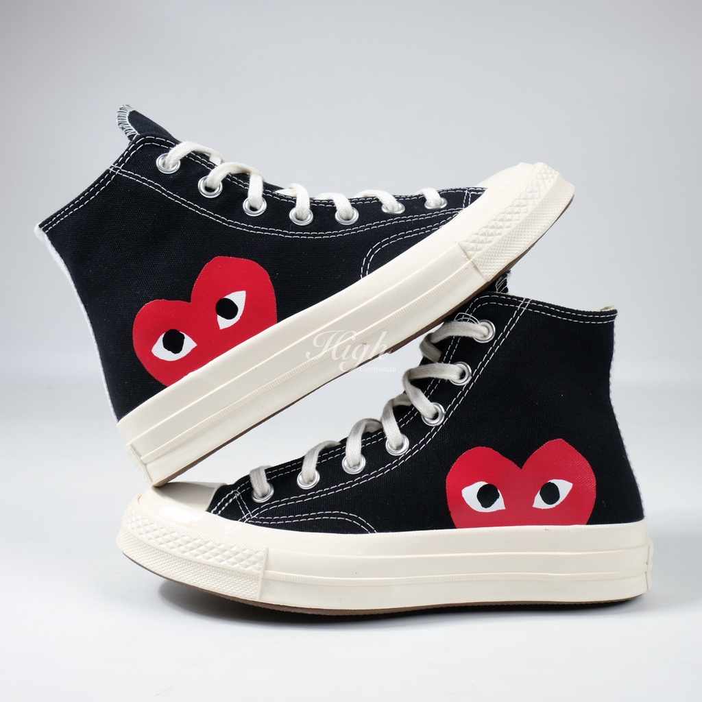 Converse x CDG Play High Black 100% Authentic