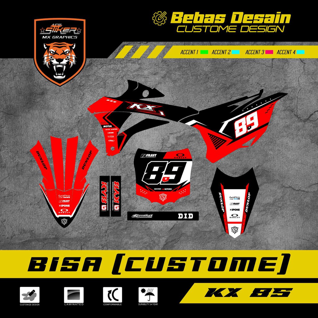 DECAL STRIPING KX 85 CUSTOME