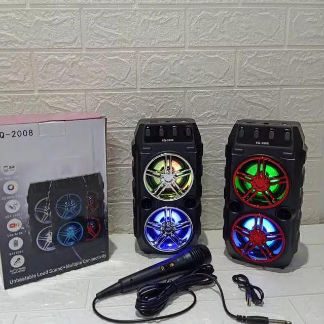 ✳ / Speaker Bluetooth Box Double Bass SQ 2008 Plus Mic / XTM 2020 BONUS MIC ☎