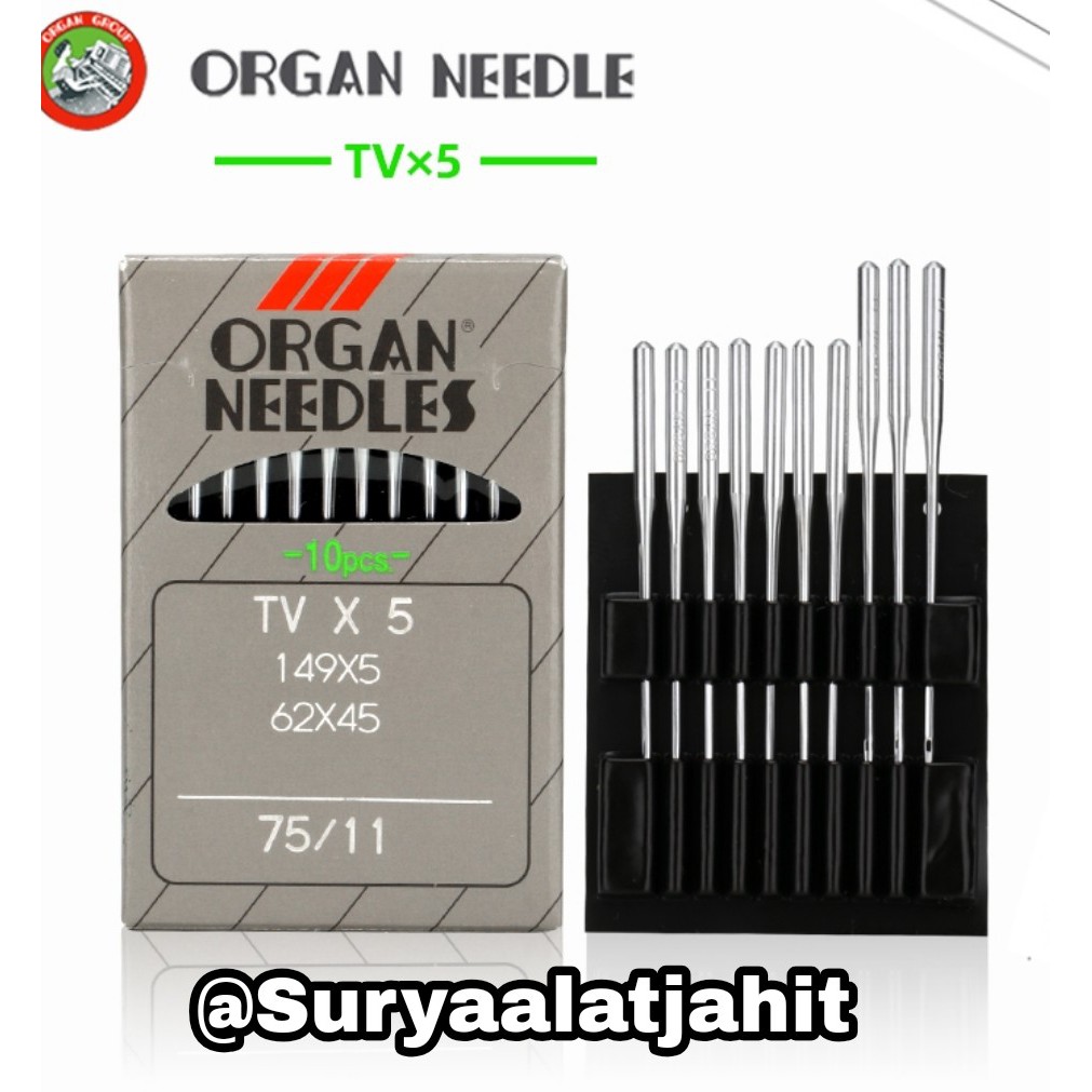 Jarum Organ TVX5 (Mick Up) #13-14-16-18-21 =rp.40.500/bks