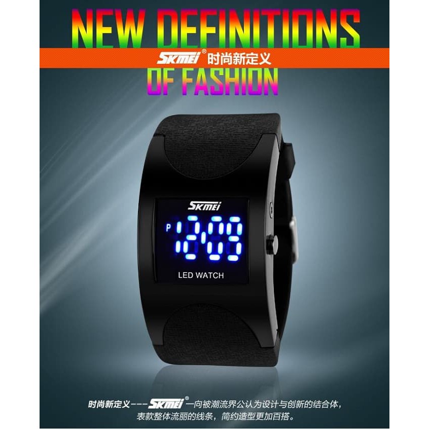 Jam Tangan Pria Wanita Original Skmei Model Gelang Led Anti Air