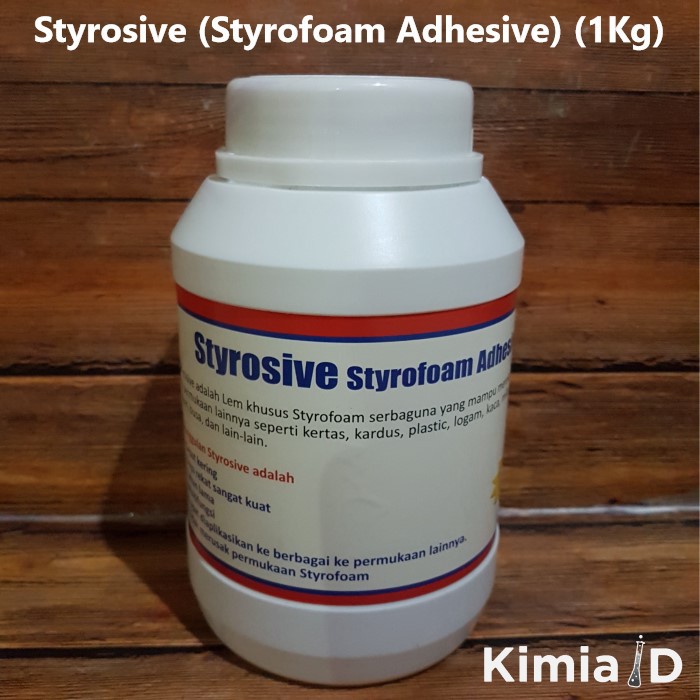 Lem Styrofoam 1Kg - Lem Kertas Kardus Plastik Logam Mika Kaca - Adhesive Gabus Plastik Triplek