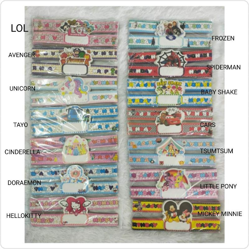 [PAKET] 10 PCS TOPI ULANG TAHUN LINGKAR ANAK