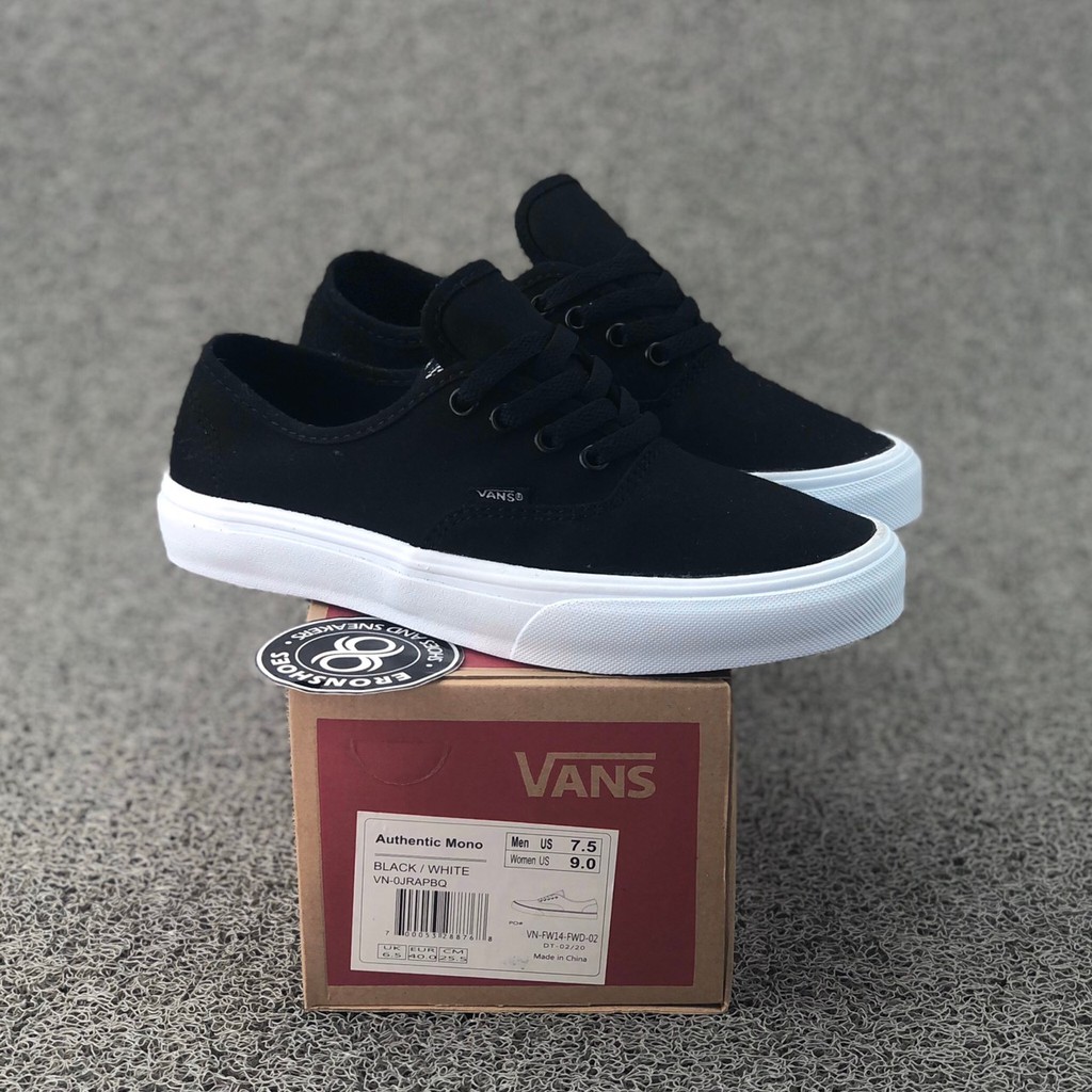 vans authentic mono black