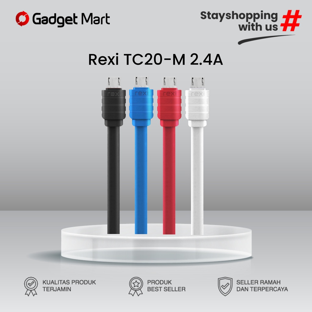 Kabel Data Micro Rexi TC20-M 2.4A Toples (isi 20 pcs)