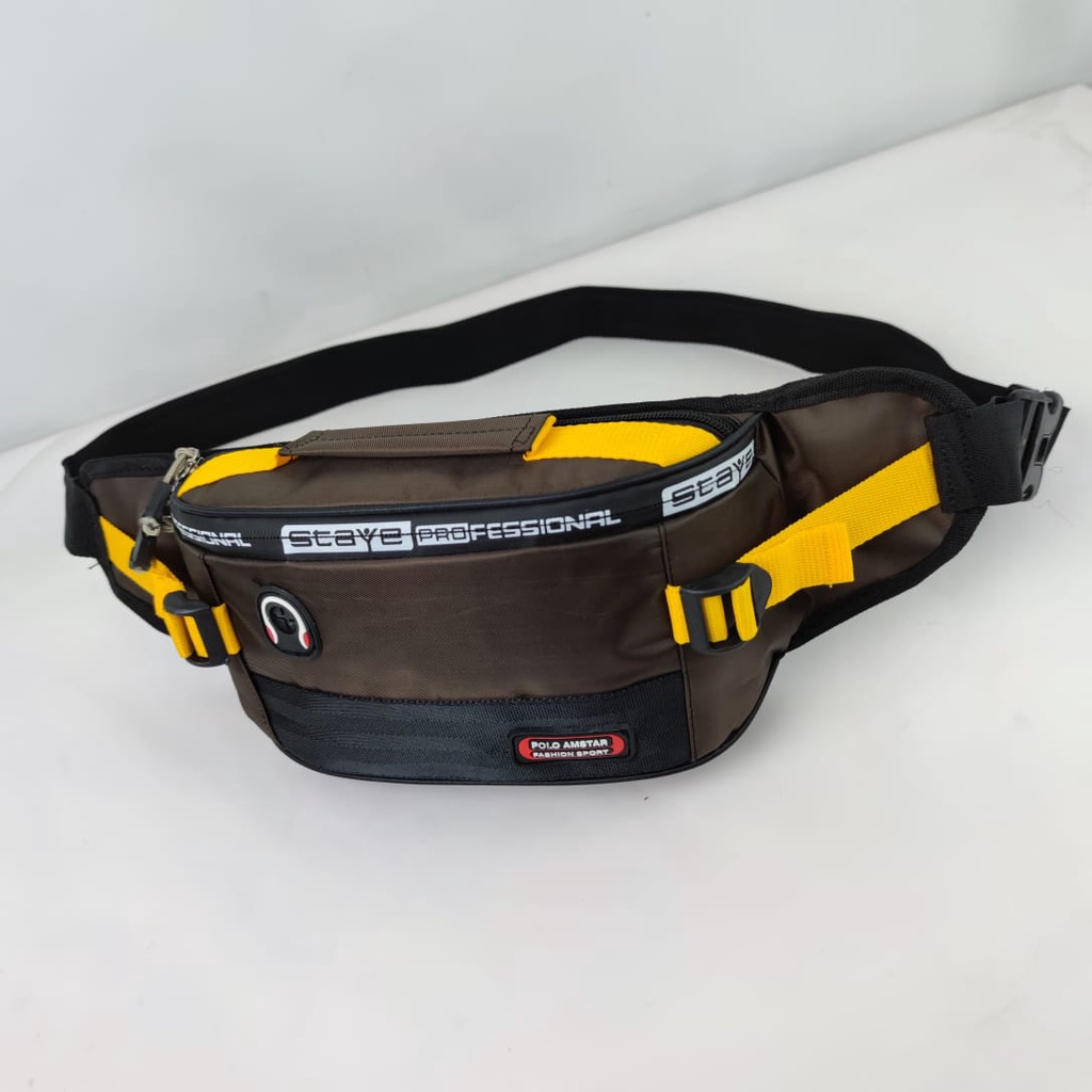 Waistbag Waterproof Termurah Bahan Nilon Parasut Anti Air Tas Pinggang dan Tas Selempang Bahu