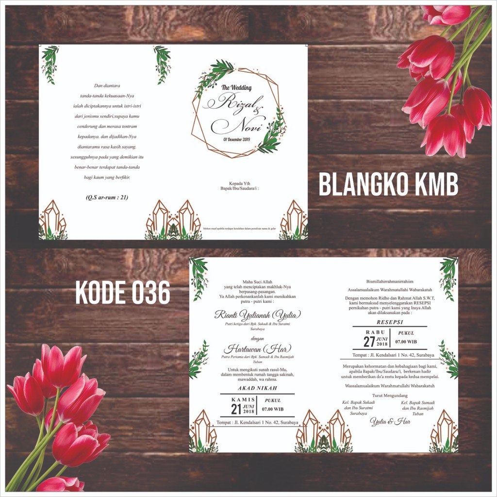 BLANGKO UNDANGAN KMB 36 (FREE FILE SETTING COREL SETELAH ORDER KATALOG)