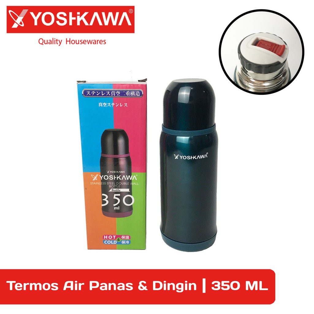 

YOSHIKAWA Termos Air Panas dan Dingin 350 ML Botol Minum Stainless Double Wall Bottle EVL-EV102A-BIR