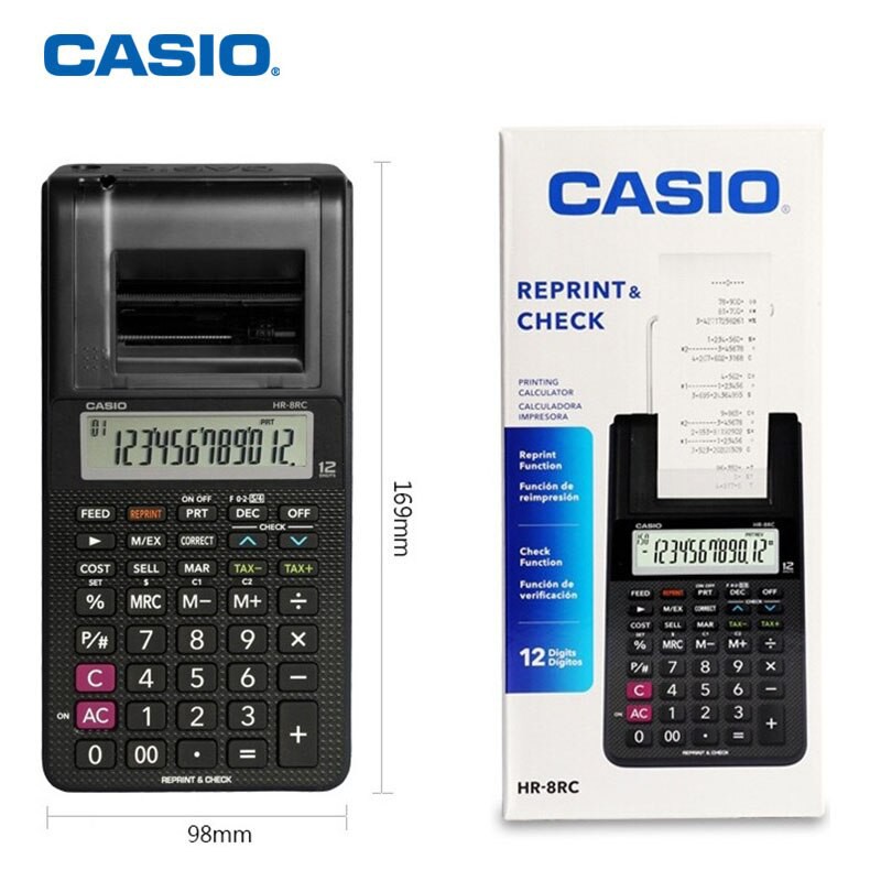 Casio Printing Calculator Hr-8rc Bk