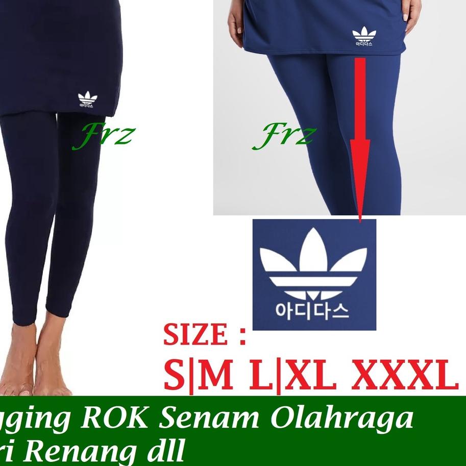 Rocela Celana Legging + Rok Senam  Olah Raga Wanita Leging ROK Sport Ukuran Jumbo dan STD Untuk lari