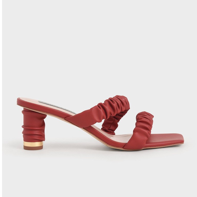 [7.7 Boombastis Sale⚡] - SANDAL WANITA CKS459 RUCHED STRAP MULES PREMIUM IMPORT