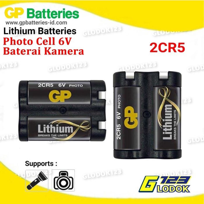 Baterai Photo lithium 2CR5 6V Baterai kamera Original GP