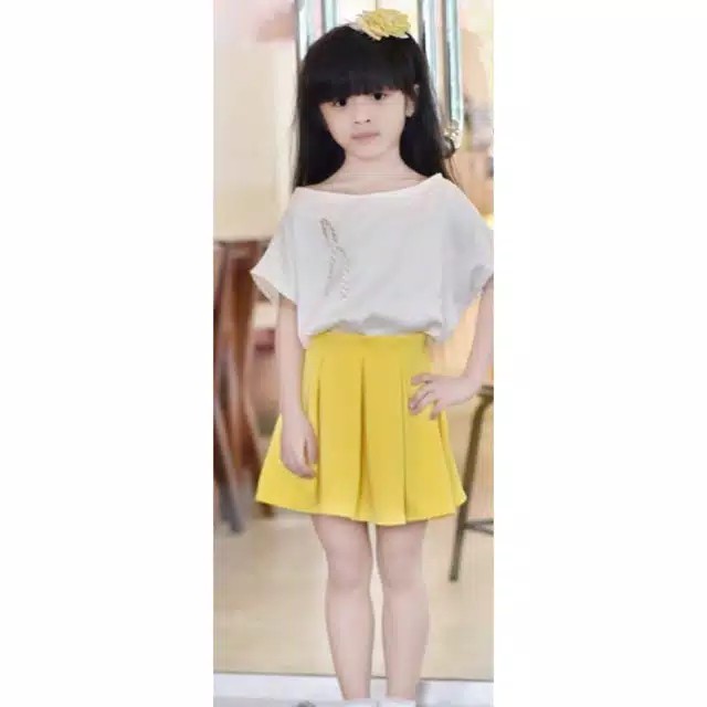 Rok Bubble Skirt Anak Perempuan All size 2-4 Tahun Scuba Premium Karet Pinggang Full