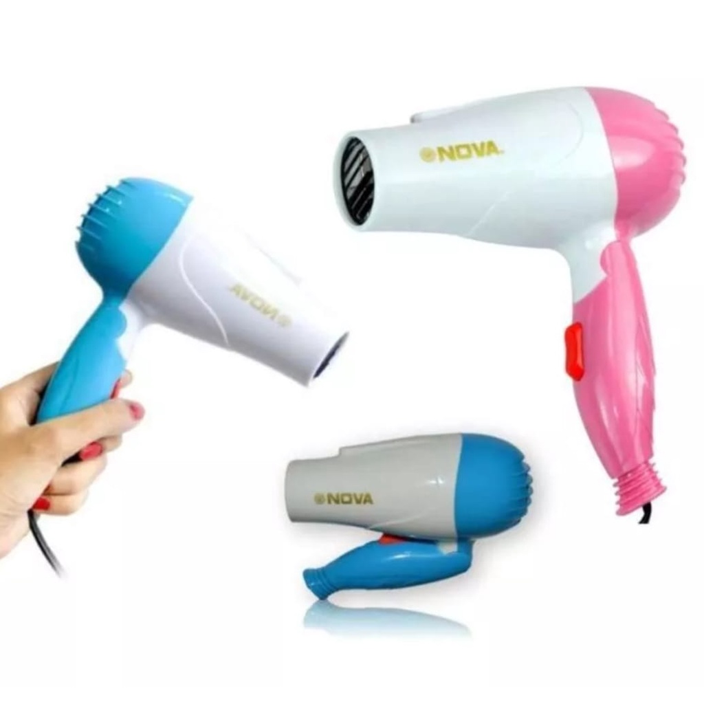 Hairdryer Hair Dryer Lipat Pengering Rambut Nova Portable 500W-Pengering Rambut Lipat Hair Drayer Mini Nova Good Quality