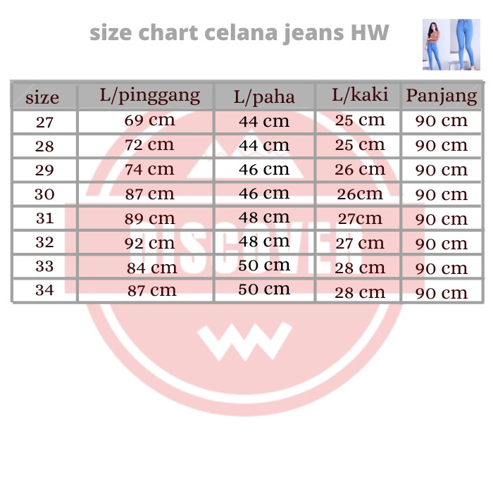 HW JEANS CELANA JEANS PANJANG HIGH WAIST JUMBO WANITA KEKINIAN VARIASI LIPAT TULANG // SIZE 27-32