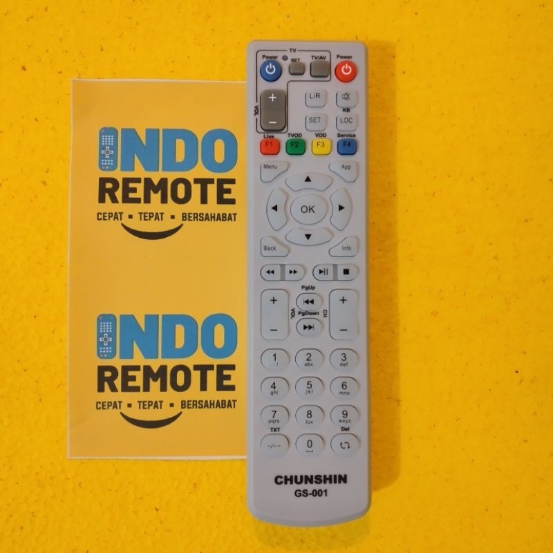 REMOTE TV PARABOLA USEETV INDIHOME CHUNSHIN GS-001