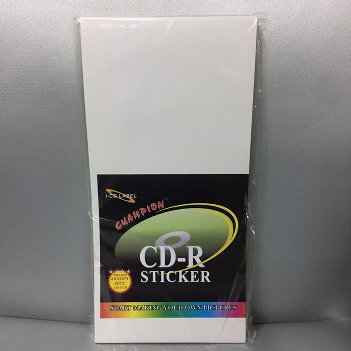 Label Cd Vcd Dvd Cd-R Label Sticker isi 100 CD label sticker