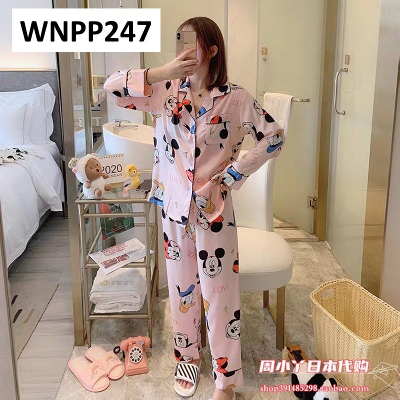 Piyama Wanita Kancing Depan Mickey - WNPP246 - WNPP247