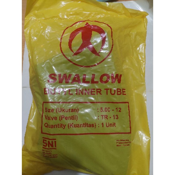 BAN DALAM SWALLOW 500-12 MOTOR RODA 3 VIAR,KAISAR,JIALING,TOSSA,NOZOMI,APPKTM, roda belakang