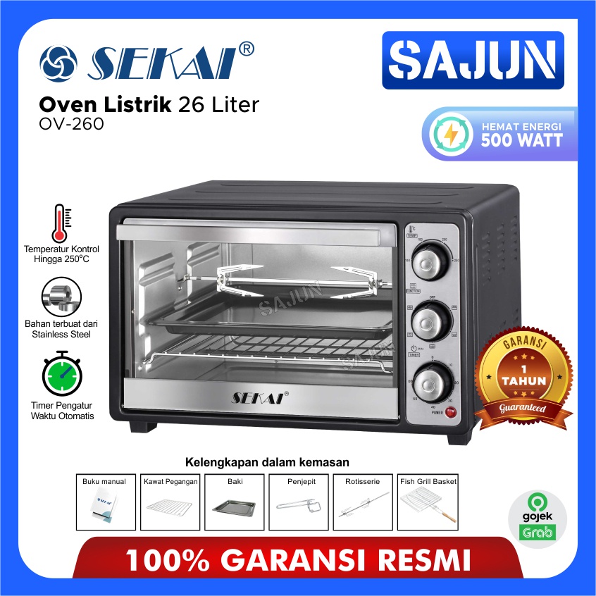 SEKAI Electric Oven 26 Liter OV260 Oven Listrik OV-260