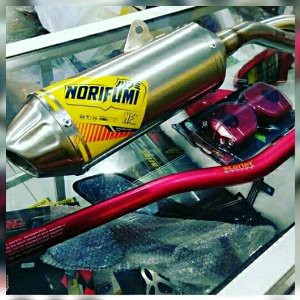 knalpot Norifumi NF stanlies CRF 150 L ORIGINAL bonus handgrip PROTAPER Termurah