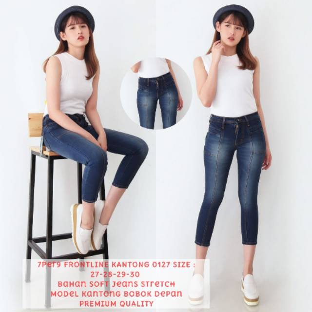 REAL PICTURE - CELANA JEANS 7PER9 0127 / SOFTJEANS STRETCH / JEANS WANITA / JEANS 7PER9 BANGKOK