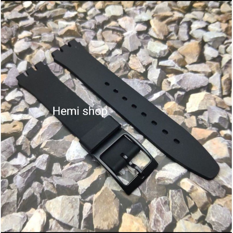 Tali Jam Tangan aksesoris tali jam Swatch Warna Hitam Tali Swatch Kualitas Bagus