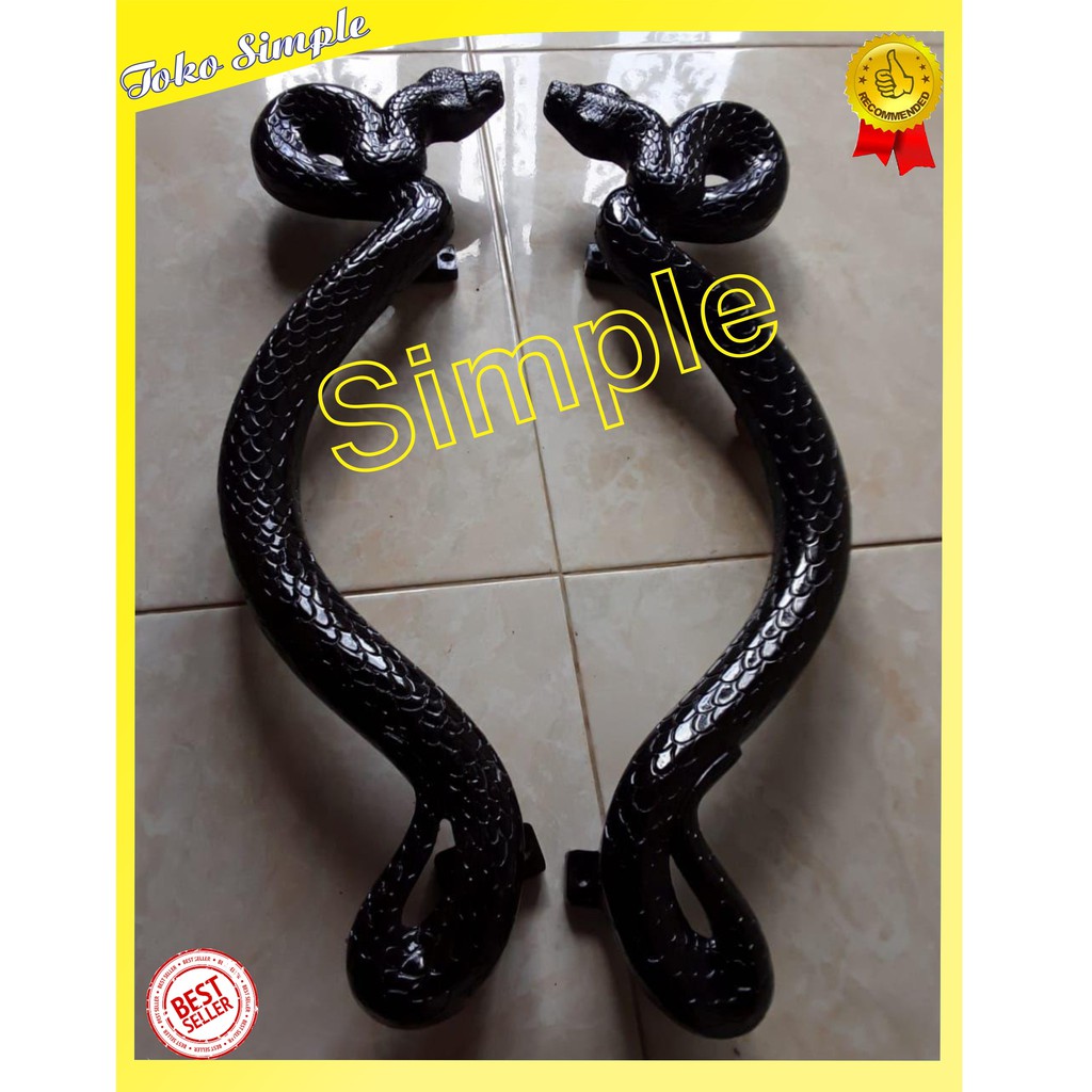 TARIKAN PEGANGAN GAGANG PINTU RUMAH MINIMALIS PULL HANDLE ANTIK MOTIF ULAR DARI KAYU