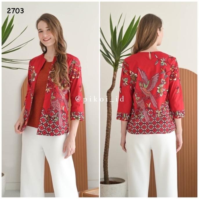 Batik Modern Jumbo / peplum besar / batik kantor / big size /1008 Termurah