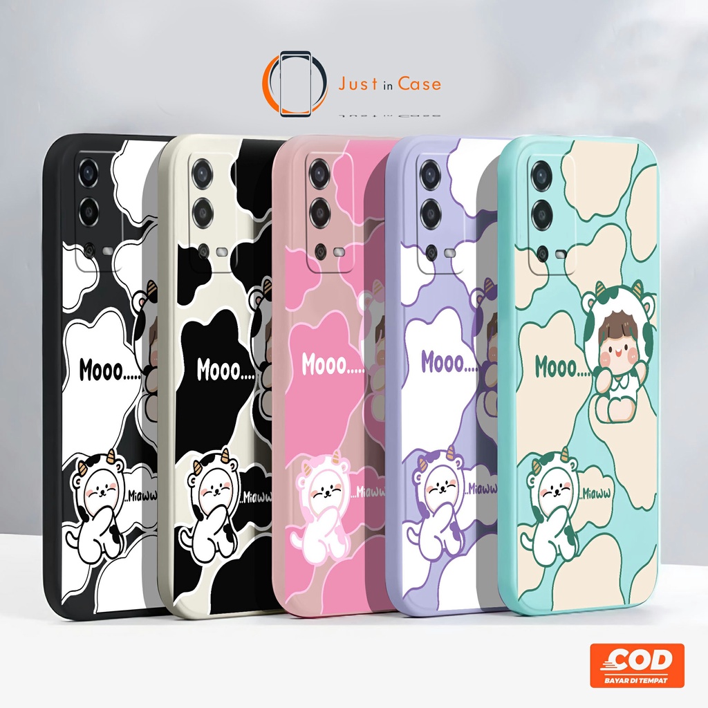 Softcase Macaron Motif Sapi TPU (UV10) Oppo A55 A57 2022 A95 4G 5G A74 A16 A15 A15s A54 A53 A52 A92 A5 9 2020 RENO 7 6  5 5F 4 4F A5S A12 A7 A1K F5 F7 F9 F11 PRO A3S CUTE LUCU