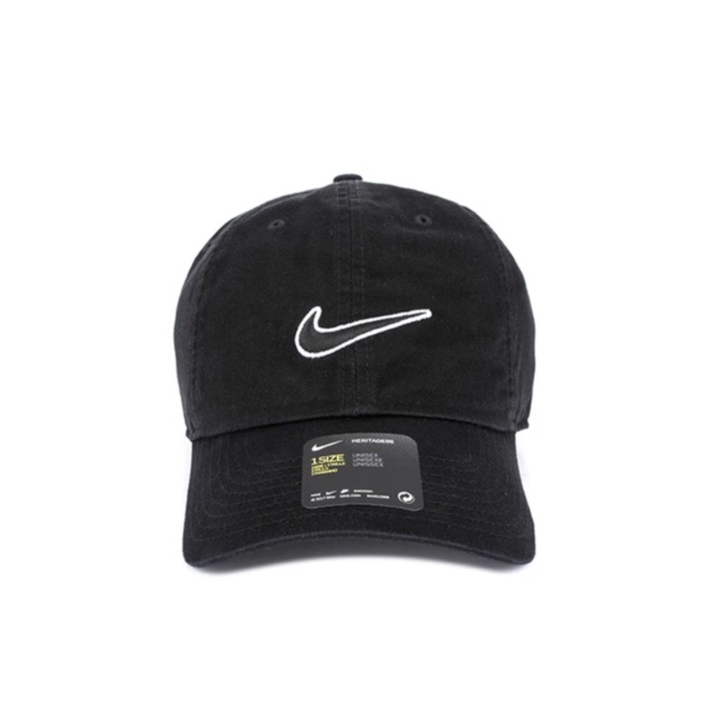 Nike Essential Swoosh Hitam Black Cap 943091-010 Topi Original 100% HERITAGE86 HAT