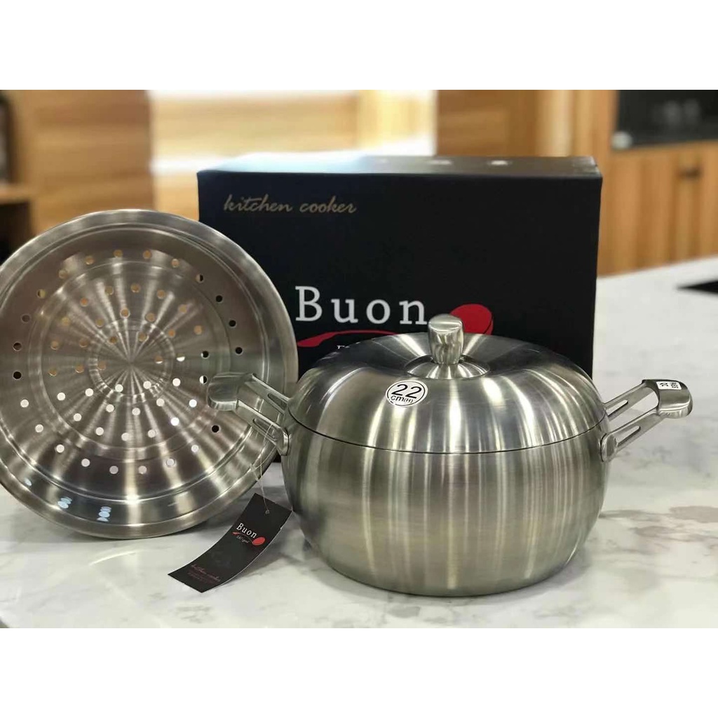 Panci Buon 22cm + Steamer