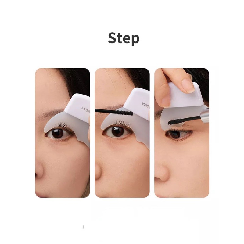 SALE Alat Bantu Aplikator Maskara / Eyeliner / Eyeshadow 3 in 1 Bahan Silikon Reusable