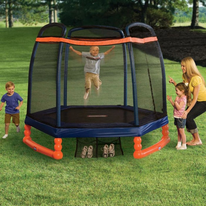 little tikes slide and trampoline