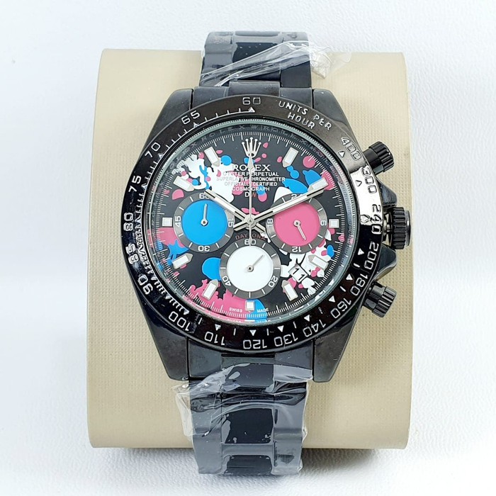 JAM TANGAN PRIA ROLEX RANTAI OYSTER GRADE SUPER CHRONO AKTIF