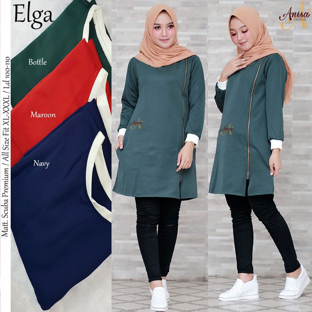 TUNIK SCUBA PREMIUM ELGA BY ANISA