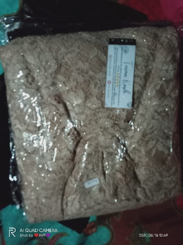 (lengkap 6 Warna - Brokat Halus Termurah) Couple Batik Brokat Monaka Selendang