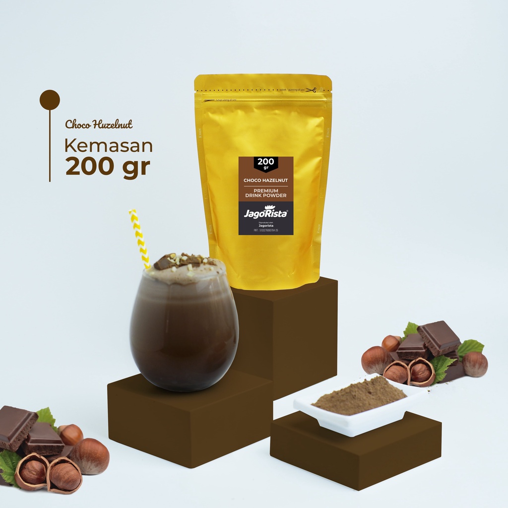 

200gr Jagorista Choco Hazelnut Premium Bubble Drink Powder jr