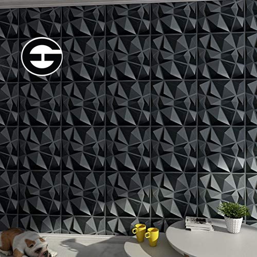 WA Wallpaper Foam 3D Batik Panel Diamond Triangle Dinding Sticker-1