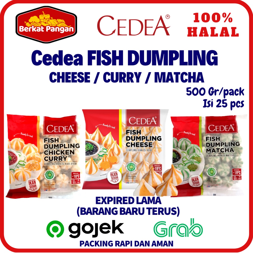 CEDEA Fish Dumpling Cheese / Dumpling Chicken Curry / Dumpling Matcha 500gr