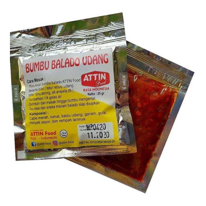 

Bumbu Balado Udang 25 gr (5's) Attin Food