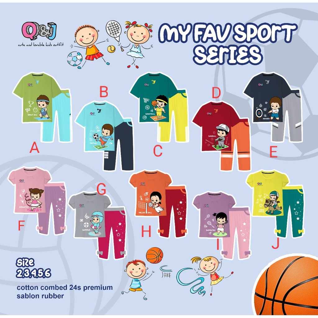 AMEERA SETELAN ANAK Q&J MY FAV SPORT SERIES