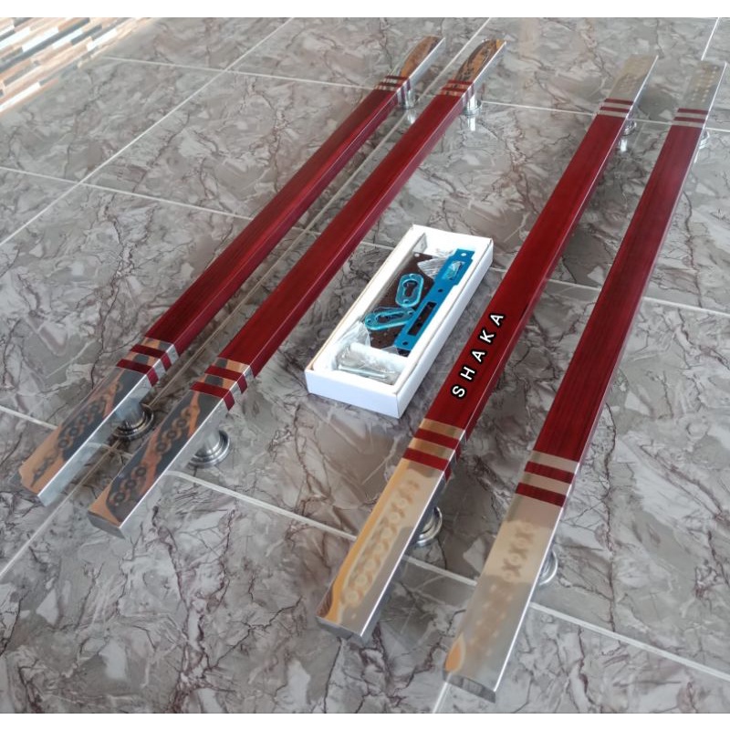 Handle pintu rumah stainless 80cm set kunci pintu gagang pintu rumah pegangan pintu rumah stainless