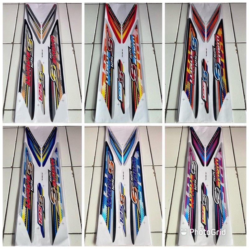 Striping Stiker Lis Variasi Thailand Motor Honda Supra X 125 Lama - Wave