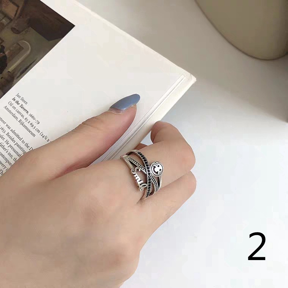 Punk Ring Fashion Personality Stereoscopic Opening Adjustable Ring Jewelry