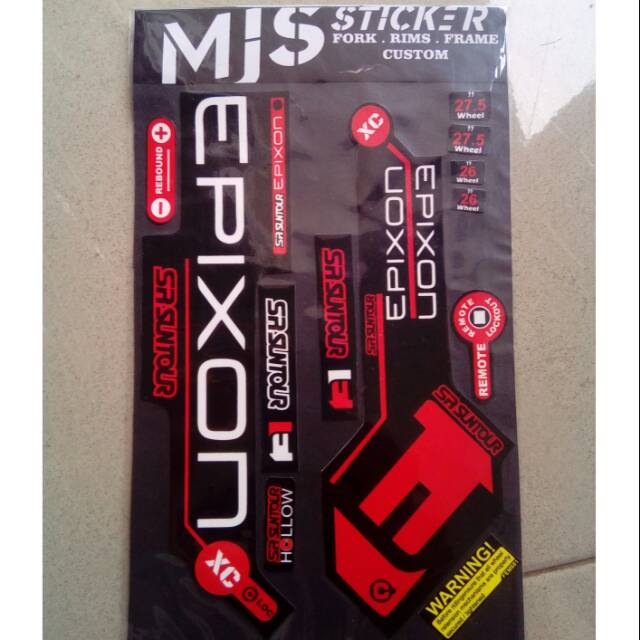 Sticker decal fork sepeda gunung mtb suntour epixon xc