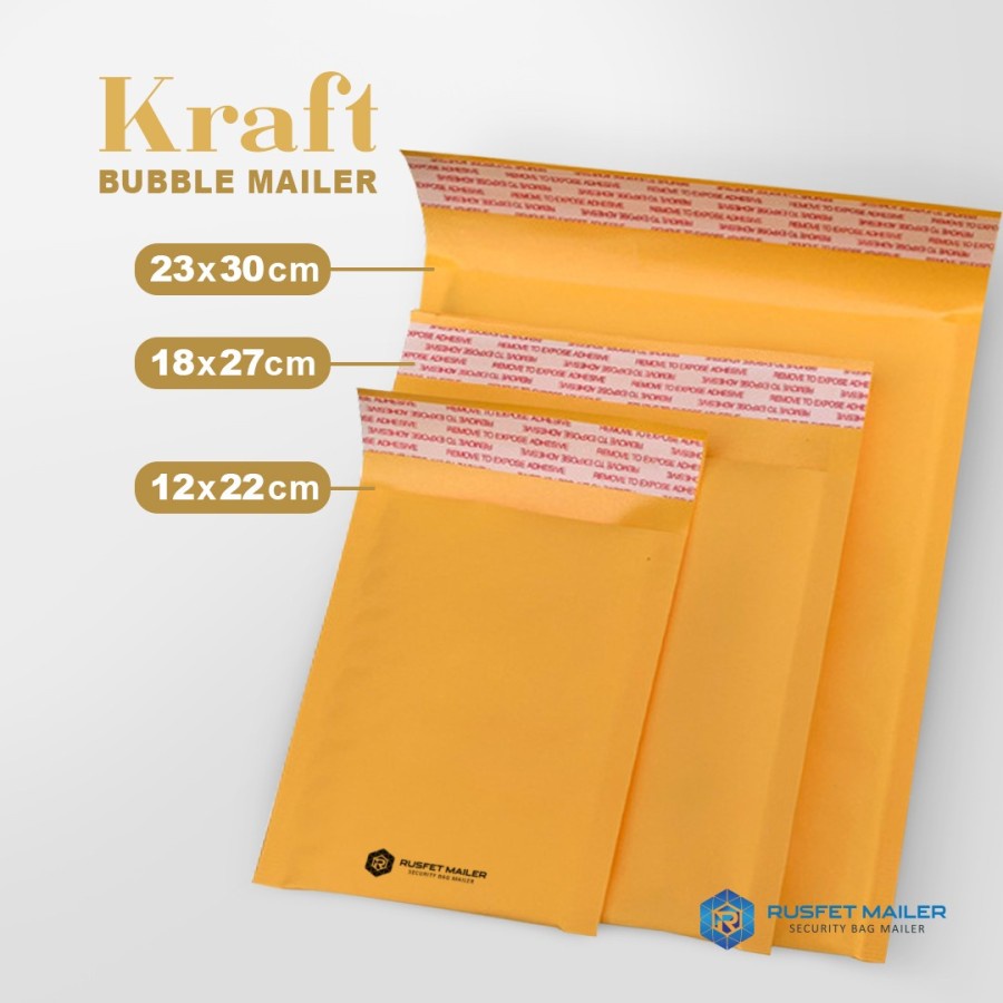 

Kualitas No 1 Gold Kraft Amplop Bubble - Bubble Mailer Rusfet 12 cm x 18 cm Termurah